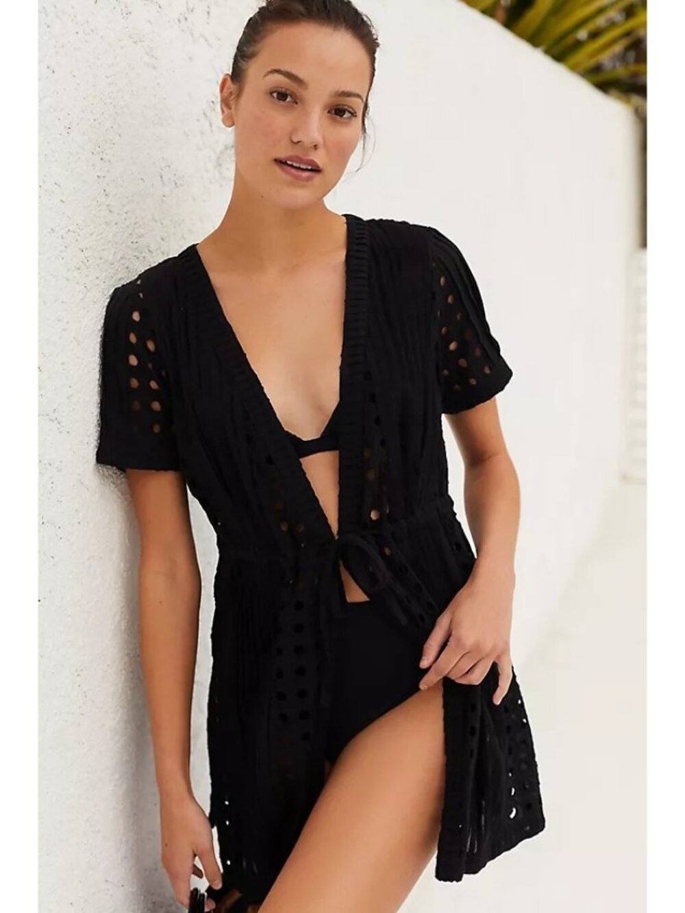 V-57. Solid & Striped The Sarah Eyelet Dress Black